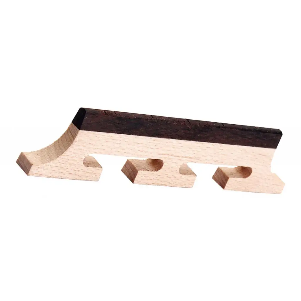 Banjo Bridge Three Feet Ebony Ridge Maple Base Banjo Accessory for Banjo Instrument and Banjo Tuning Pegs