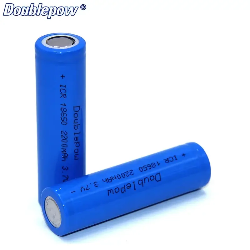 18650 2200mAh Battery 3.7V Icr18650 Rechargeable Lithium Batteries for Flashlights Toys Handheld Fans Microphones LED Lights