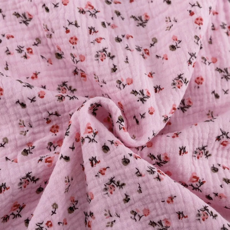 Französischer Stil Rosa Blumenmuster Gaze-Wickelbluse Damen V-Ausschnitt Langarm Vorne Gebunden Lässiger Loser Kimono Cardigan Hemd Top 2026 – Detail 9