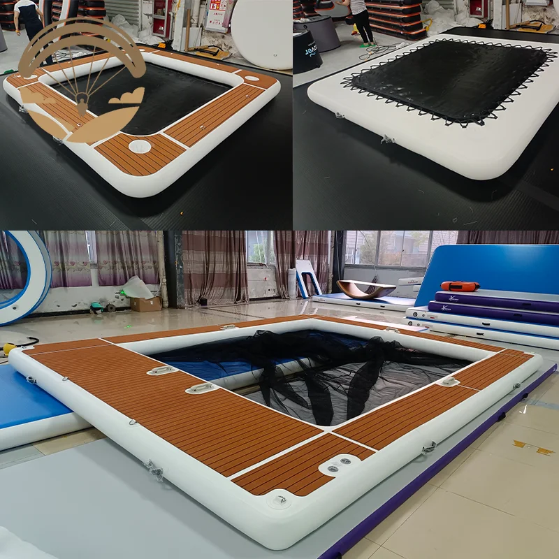 Yacht Boat gonfiabile galleggiante Ocean Sea piscina oceanica con sedie a rete piscina per Yacht Sea Pool Slide Dock Platform