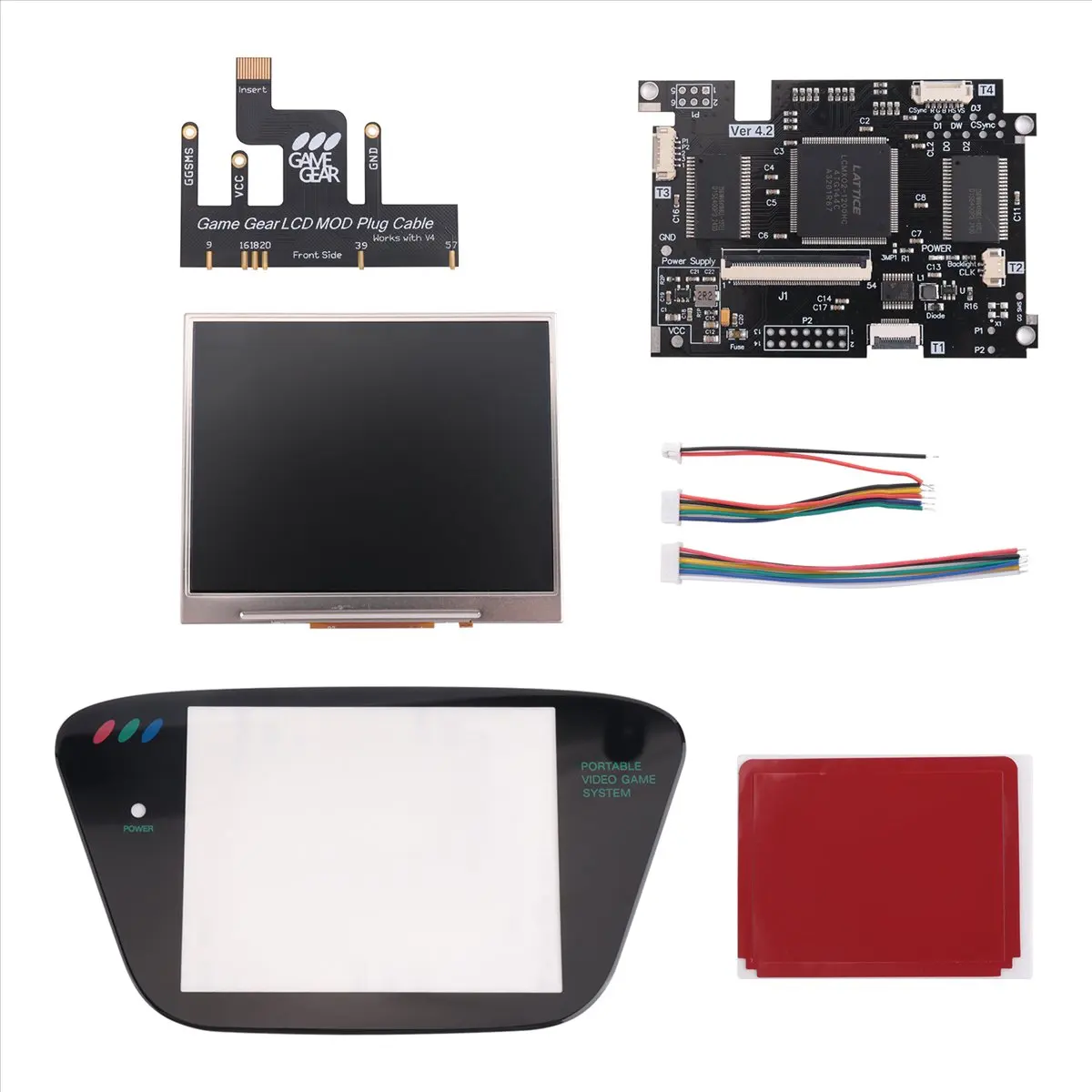 HowAA87 IPS V4.2 Pre-Laminated Screen MOD Kits for SEGA Game Gear Highlight Brightness Backlit LCD Screen for SEGA GG Console