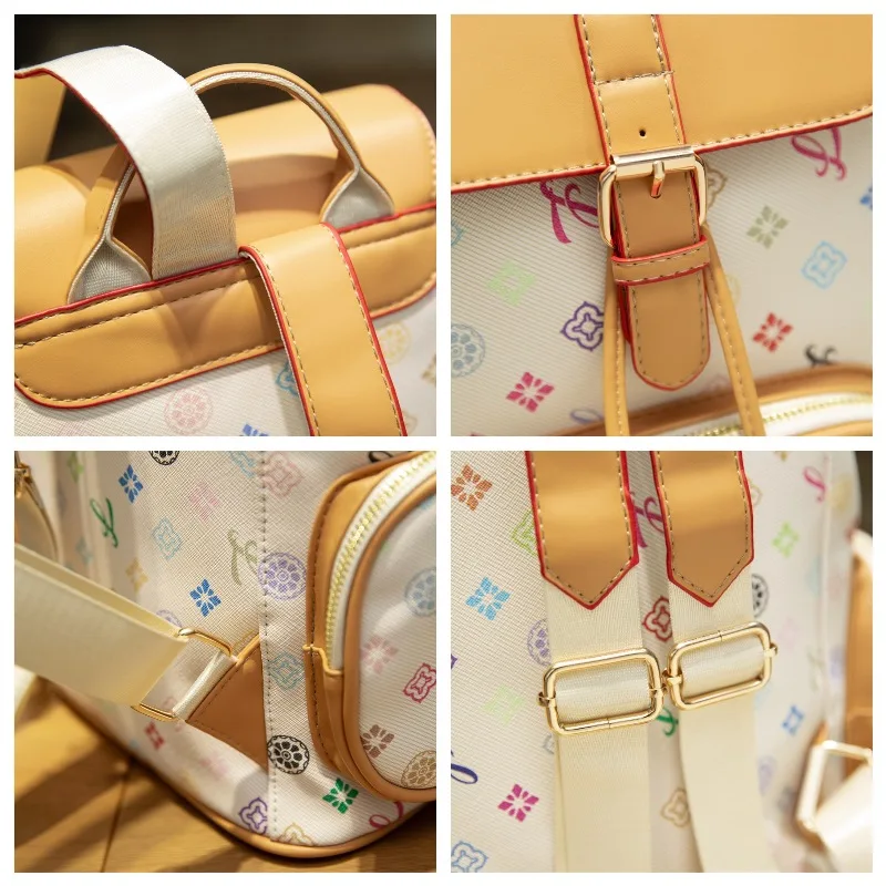 Women's Luxury Designer Backpack Large Capacity Travel Backpack Commuter Business Bag Fashion Drawstring School Bag for Girls image 5