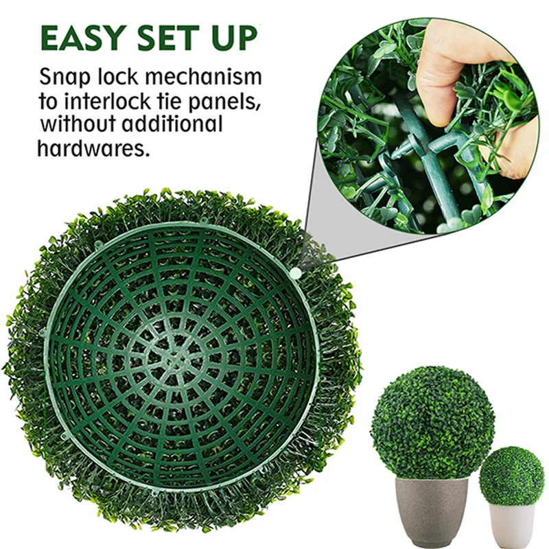 Palla topiaria in legno di bosso artificiale resistente ai raggi UV palla di erba di milano piante finte palline Decorative per la decorazione del balcone all'aperto del giardino di casa