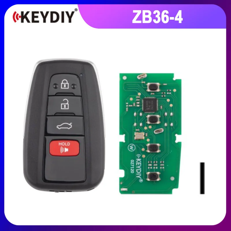KEYDIY KD ZB36-4 Universal Smart Remote Key 3+1 Buttons Compatible with Toyota Type