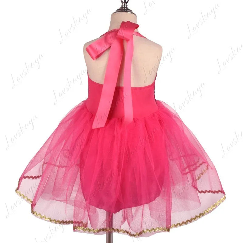 Robe Barbie à paillettes pour petite fille, tenue de spectacle de danse, jupe bouffante, pour jeu de rôle