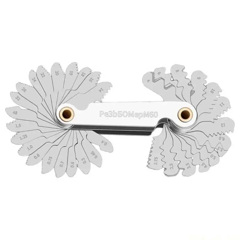 A2BE Comprehensive Stainless Steel Screw Thread Gauge For Precise Home Industrial Use