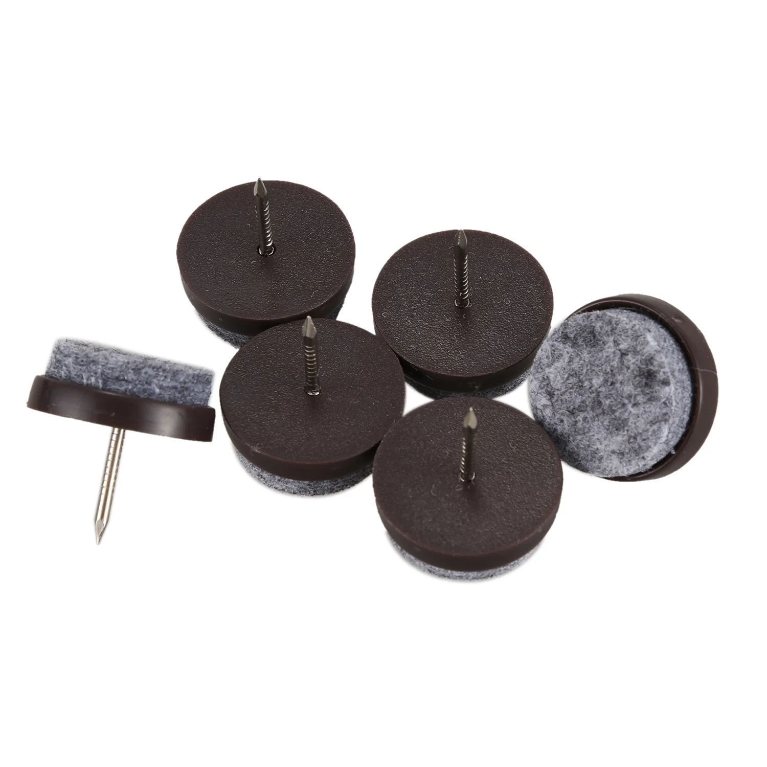 

ABAG 50Pcs Chair Leg Floor Felt Pad Skid Glide DIY Nail Protectors 22Mm