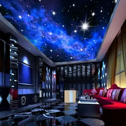 Interior Ceiling 3D Stars Wall Covering Custom Photo Mural Wallpaper Living Room Bedroom Sofa Background Home Decor Backdrop