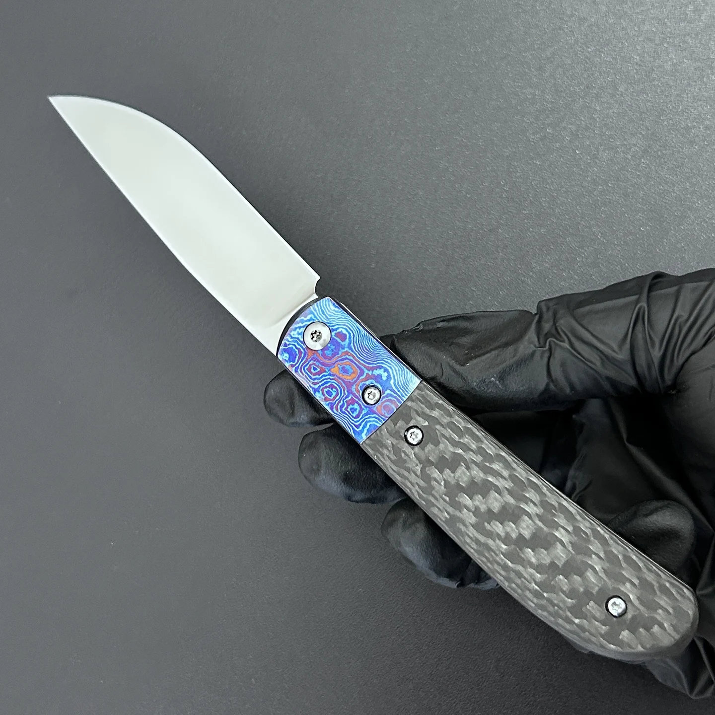 Folding Pocket Knife S90V Steel Blade TC4 Titanium Carbon Fiber Grip Ceramic Bearing EDC Outdoor Camping Cutting Tool
