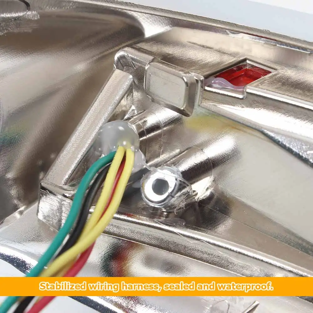 Chrome Rear LED Filler Panel Lights For Harley Touring FLHR FLHTK FLTRU image 3
