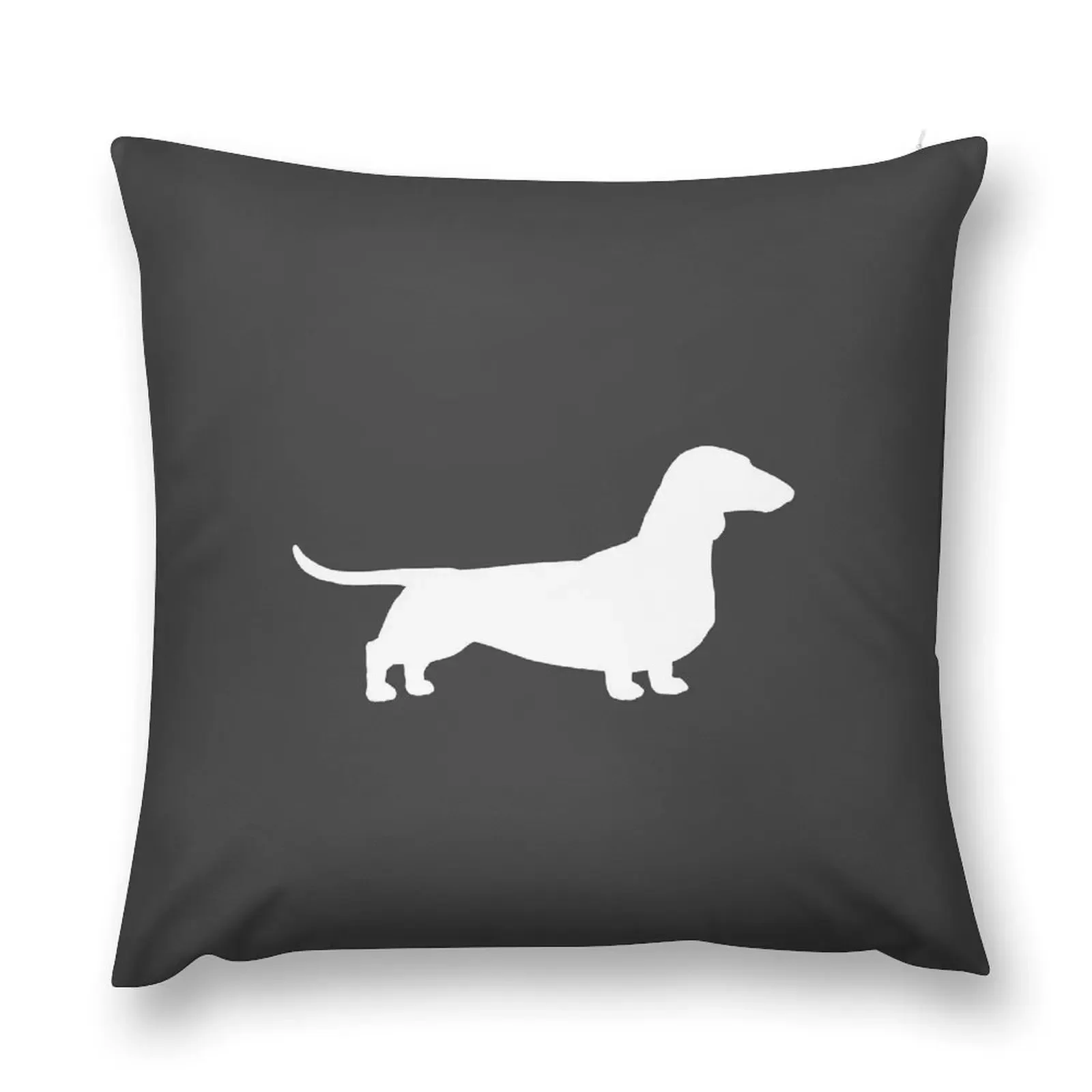 Dachshund Silhouette(s) Wiener Dog Smooth Coated Doxie Throw Pillow Couch Pillows pillow