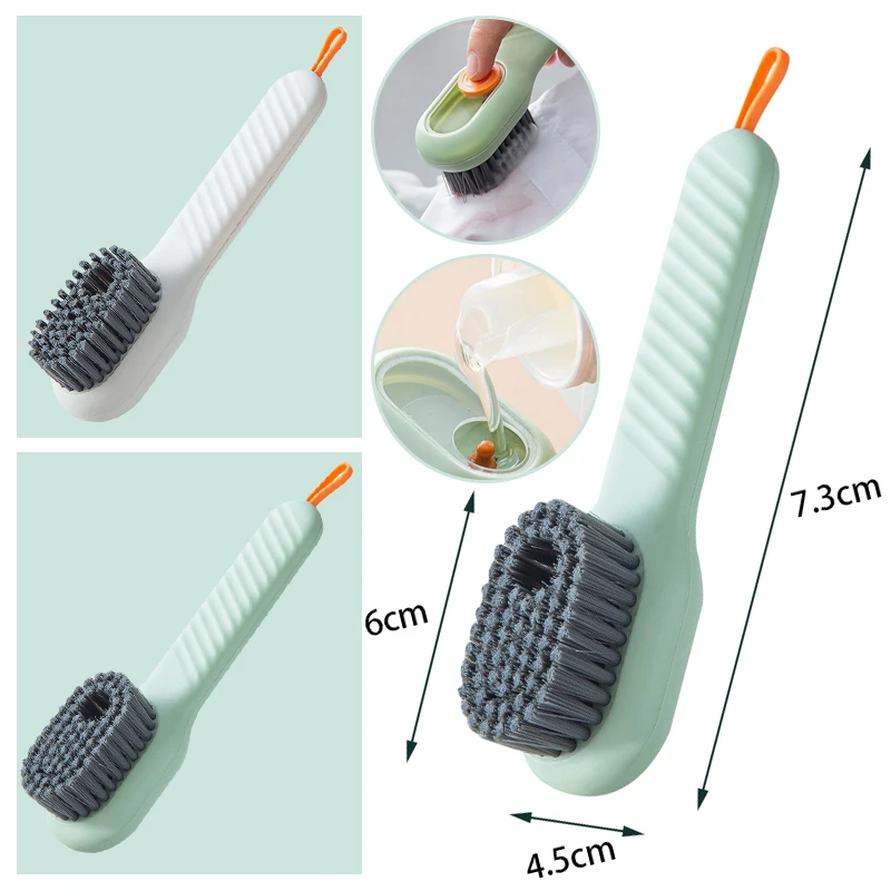 Multifunction Cleaning Brush Soft Bristled Liquid Shoe Brush Long Handle Clothes Brush Underwear Brush Household Cleaning Tool