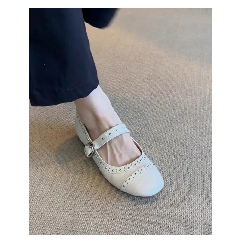 New Style Fashion Women's Retro Shoes Soft Moccasin Dress Comfortable Flats Mary Janes Shoes Comfort and Elegant Female Footwear