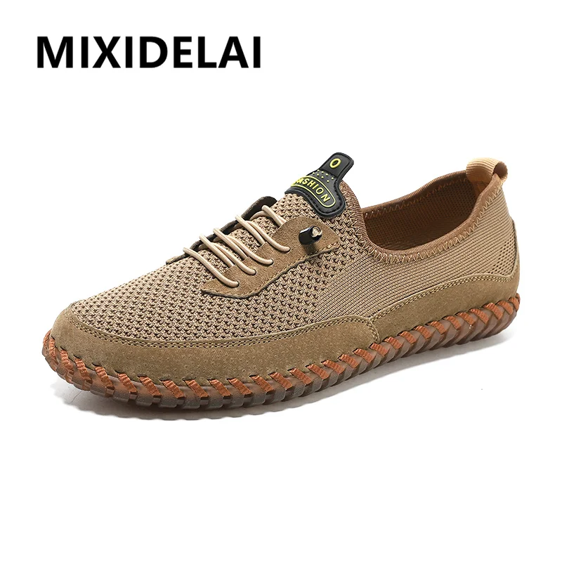 

Luxury Men's Shoes Mesh Breathable Casual Shoes Loafers Walking Shoes Lightweight Handmade Slip-On Driving Shoes Male Sneakers