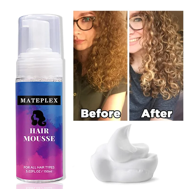 

Hair Mousse For Braids Wigs No Flake Curly Hair Mousse Strong Hold Hair Styling Foam Mousse for Men Women Lightweight Adds Shine