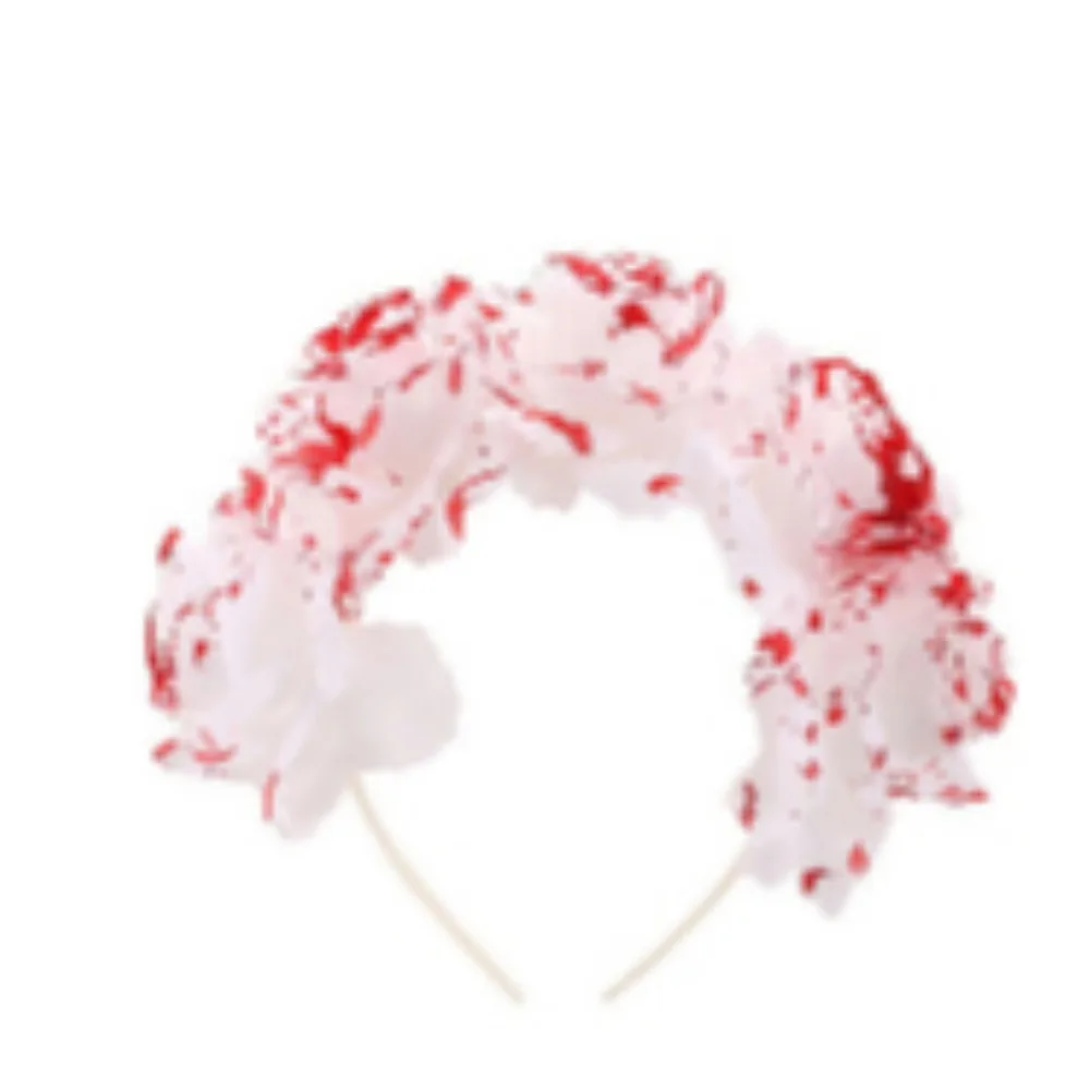 Halloween Verkleedaccessoires Bloederige Witte Roze Hoofdband Halloween Bloedende Ketting Witte Bloedende Sokken