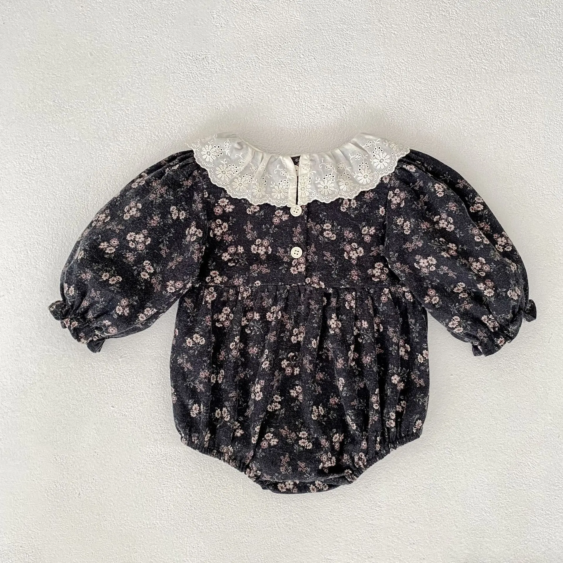 2026 Neuer Frühlings-Baby-Strampler für Mädchen 0-24M Langarm Baumwolle Bedruckt Koreanischer Stil Kletter-Strampler Süße Babykleidung – Detail 6