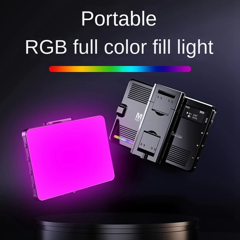 Ładowana lampka do napełniania Mini RGB na telefon, podkładka, do makijażu, Selfie, Vlog