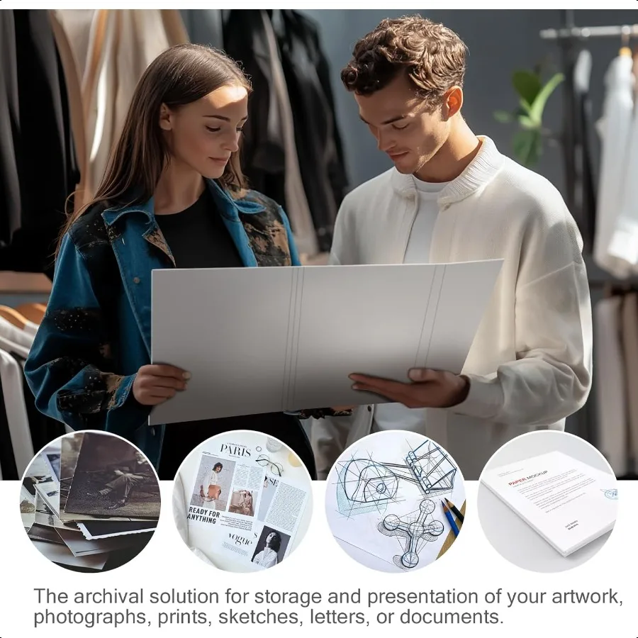 Lineco Archival Storage Art Folio for Preserving 11x14 Inch Artwork Photographs Prints Letters or Documents AcidFree Folder wit