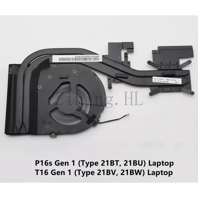For Lenovo Thinkpad T16 Gen1 P16s Gen1 Fan Heat Sink Heat Pipe Module