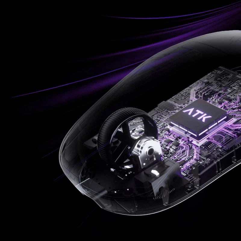 ATK Blazing Sky U2V2 2.4G ماوس لاسلكي خفيف الوزن بيئة العمل 8000 هرتز فائق الأداء للألعاب الرياضية الإلكترونية مكتب الأعمال ماوس