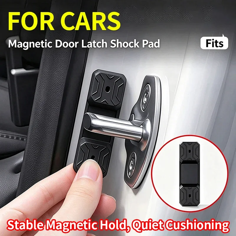 Universal Magnetic Door Latch Shock Pad For Car Silicone Mute Buffer Pad Anti-Shock Door Lock Protector Quiet Closing Auto Parts