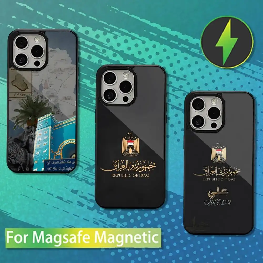 

Flag Art Map I-Iraq Nation Phone Case For iPhone 16,17,15,14,13,12,11,Pro,Max,Plus,Mini,Magsafe,Magnetic Wireless Charging Case