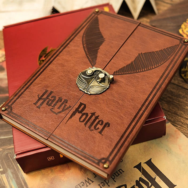 Harry Movie Peripherals Golden Snitch Notebook Collectible Diary Gift Box Best Birthday Gift for Girlfriend New Year Toy for Boy