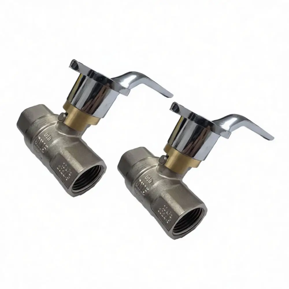 Brass Gas Valve 1/2 Inch DN15 Ball Valve For Hotel Kitchen Commercial Cooking Equipment Soft Sealed Pipe Flow Control