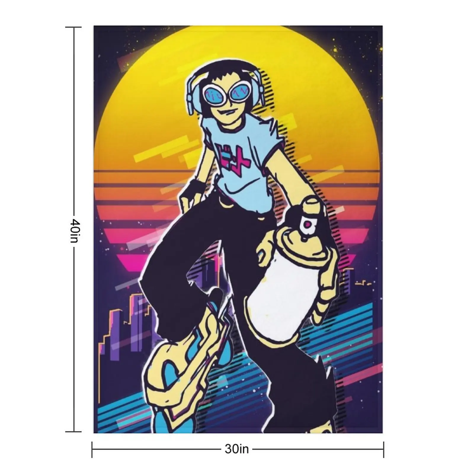 Jet Set Radio - Beat *80s retro* Throw Blanket Decorative Throw Thin Blankets For Baby Heavy Blankets