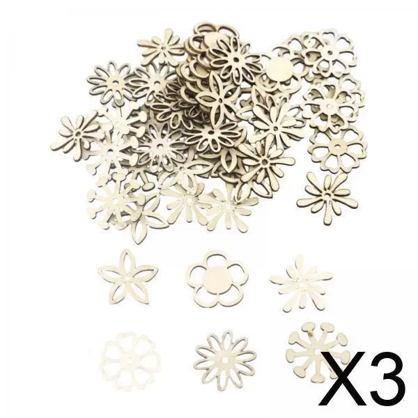 

3x 100 X Unpainted Wood Slices Wood Slices DIY Projects Wood Chips Wood