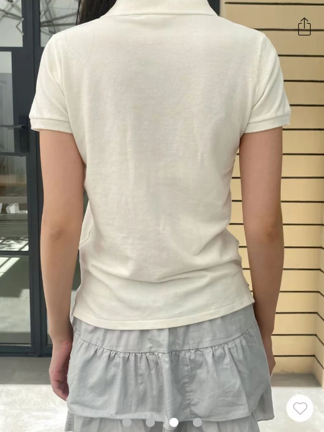 White Simple Slim T-shirts Summer Turn Down Collar Short Sleeve Cotton Tees Casual Vintage Sweet Preppy Style Y2k Top for Woman