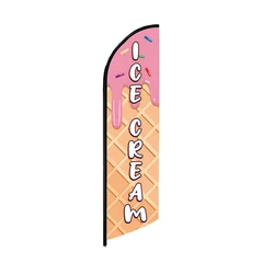 Ice Cream Feather Flag Beach Flag FLAG ONLY Advertising
