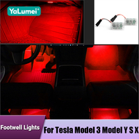 LED Car Ambient Foot Light Atmosphere Footwell Lamp For Tesla Model 3 Model Y S X  2017 2018 2019 2020 2021 2022 2023 2024