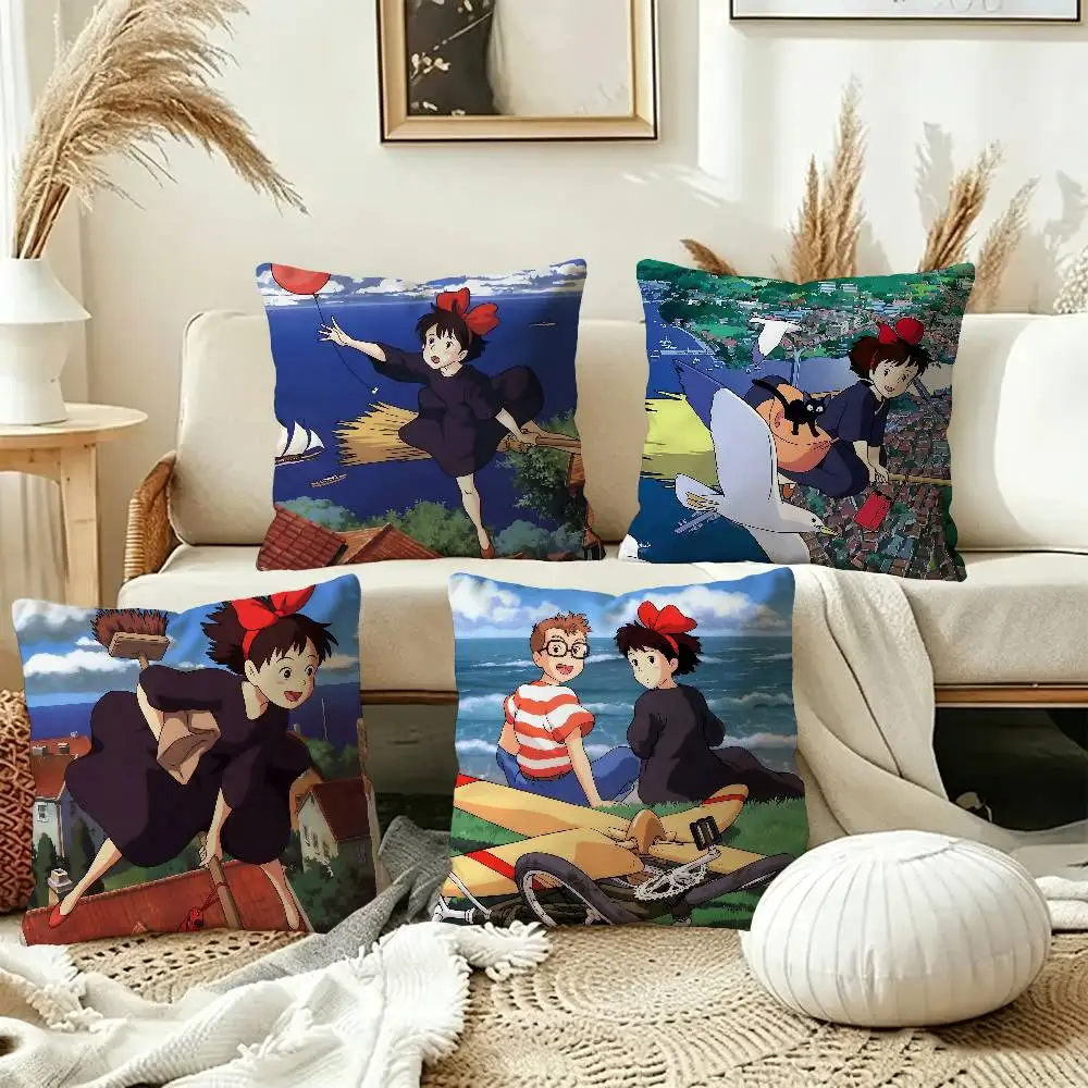 K-Kikis D-Delivery S-Service Movie Cartoon Cushion Cover Pillowcase Upholstery Sofa Throw Pillow Home Decor Pillowcas