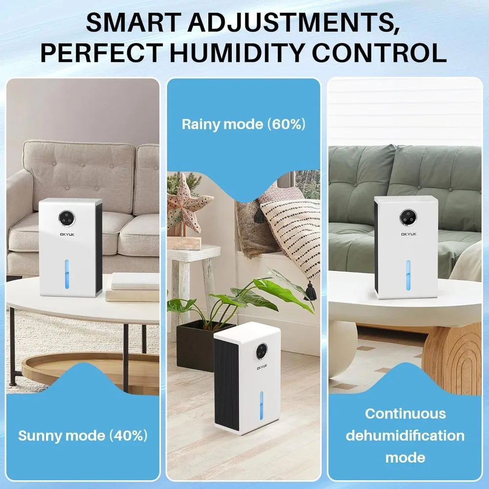 95 oz dehumidifiers for home,for Bedroom with 7 Colors LED Light, Ultra Quiet & Auto Shut off dehumidifiers for basements Ideal