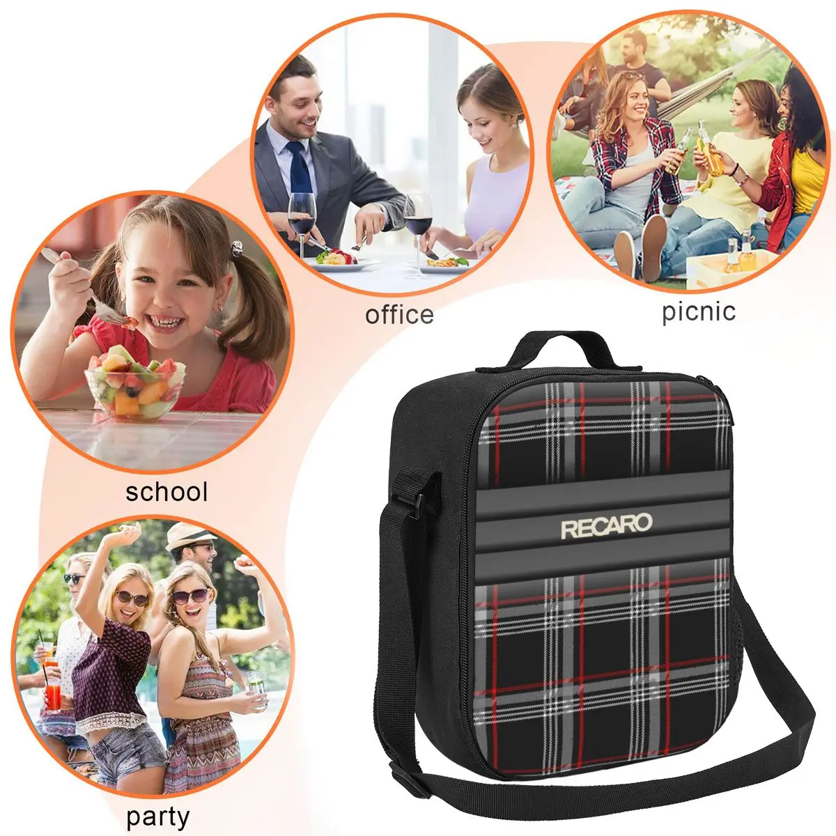 Lunch Bag Isolado com Alça de Ombro para Homens, Armazenamento de Escritório, Food Box, Refrigerador, Caixa Bento Térmica, Trabalho, Casual