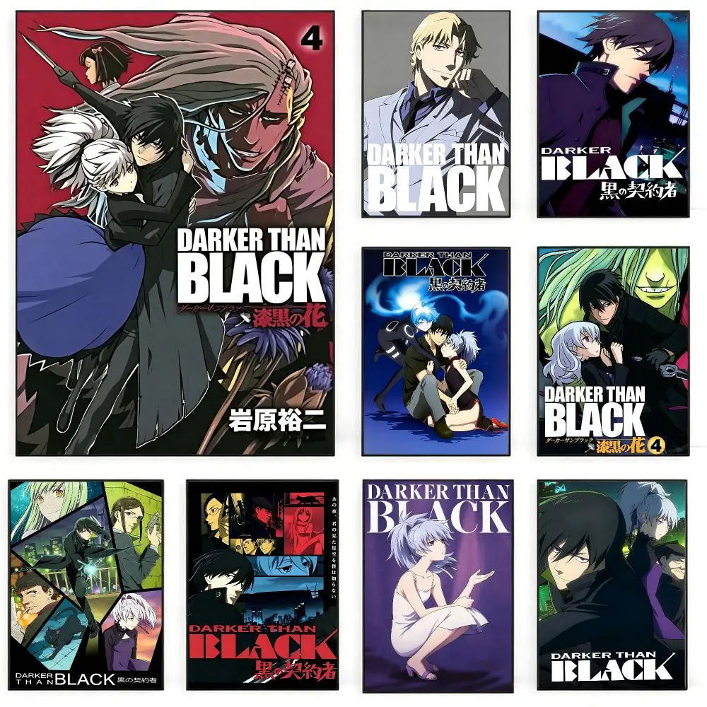 anime Darker than Black Poster Poster Nordic HD Self-Adhesive Wall Sticker Home Café Bedroom Living Room Art Decor Gift