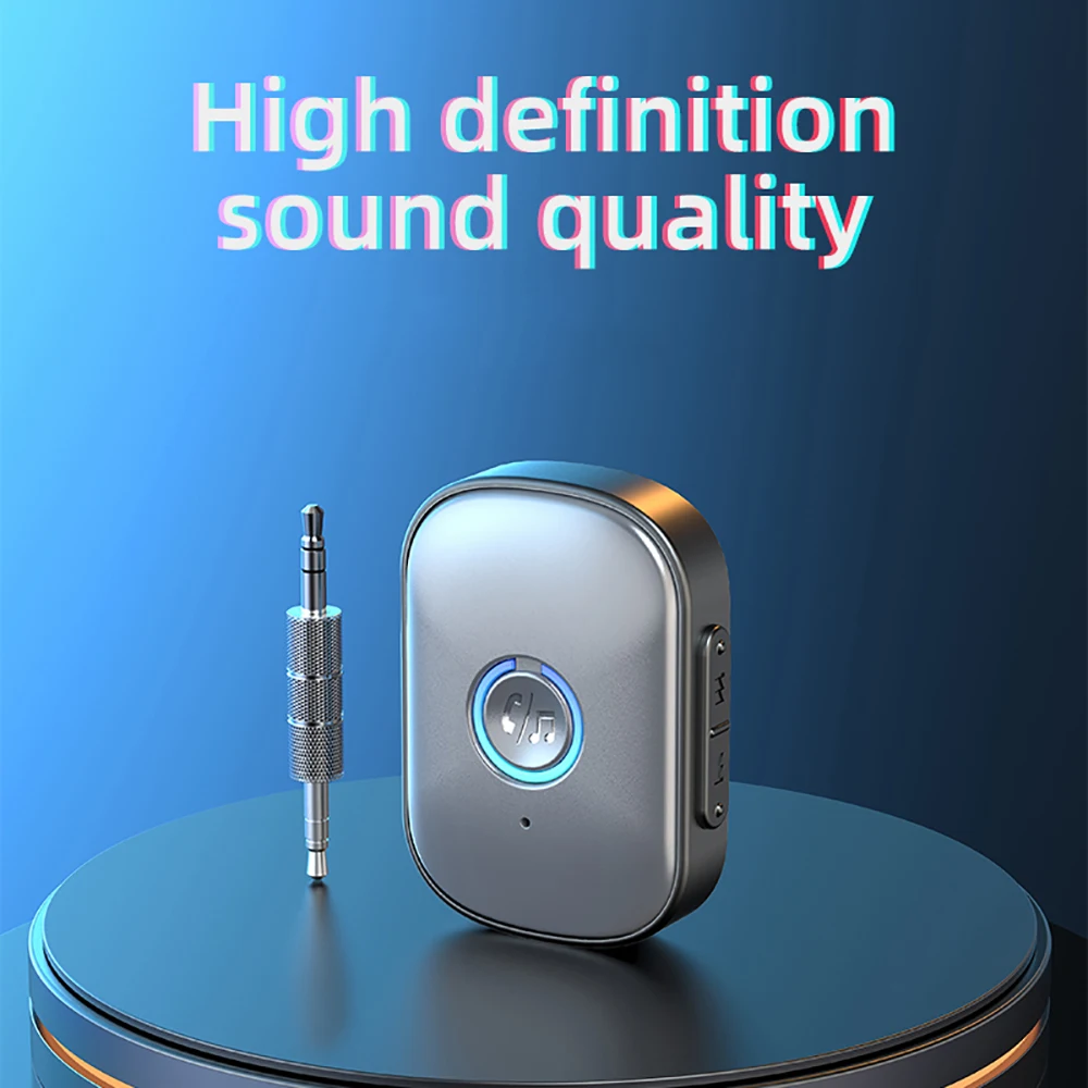 무선 블루투스 어댑터 오디오 음악 리시버, 스피커 헤드폰용, 핸즈프리 통화 자동차 키트, 블루투스 5.5 리시버 AUX 3.5mm