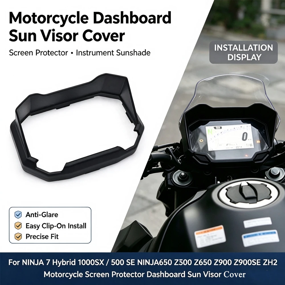 For NINJA 7 Hybrid 1000SX / 500 SE NINJA650 Z500 Z650 Z900 Z900SE ZH2 Motorcycle Screen Protector Dashboard Sun Visor Cover