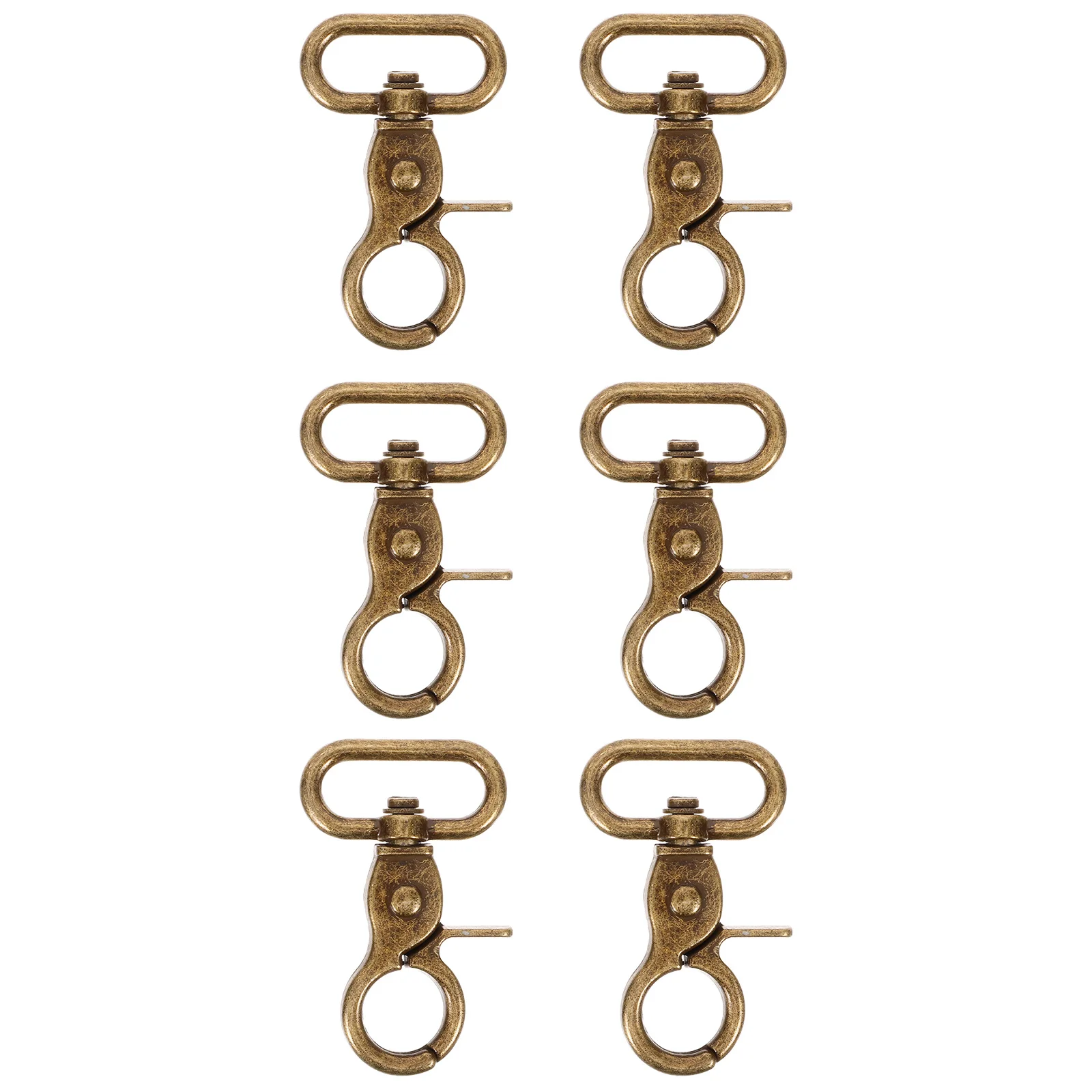 

6Pcs Five Metal Buckles Large Clamp Zinc Alloy Swivel Snap Hooks Replacement for Trigger Bag Clips Handbag Accessories