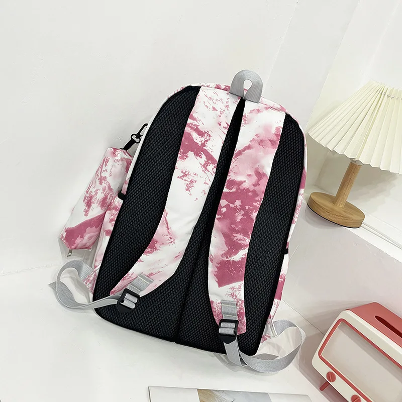 2023 estilo chinês tie-tingido mochila para adolescentes meninos meninas 3 peças conjunto estudante sacos de escola floresta série impresso mochilas