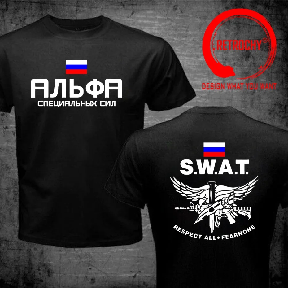 Funny Design Russian FSB Spetsnaz Anti-terrorism Special Forces Alpha Unit 005  Shirt Men Fashion Trendy Casual Clothing Stylish