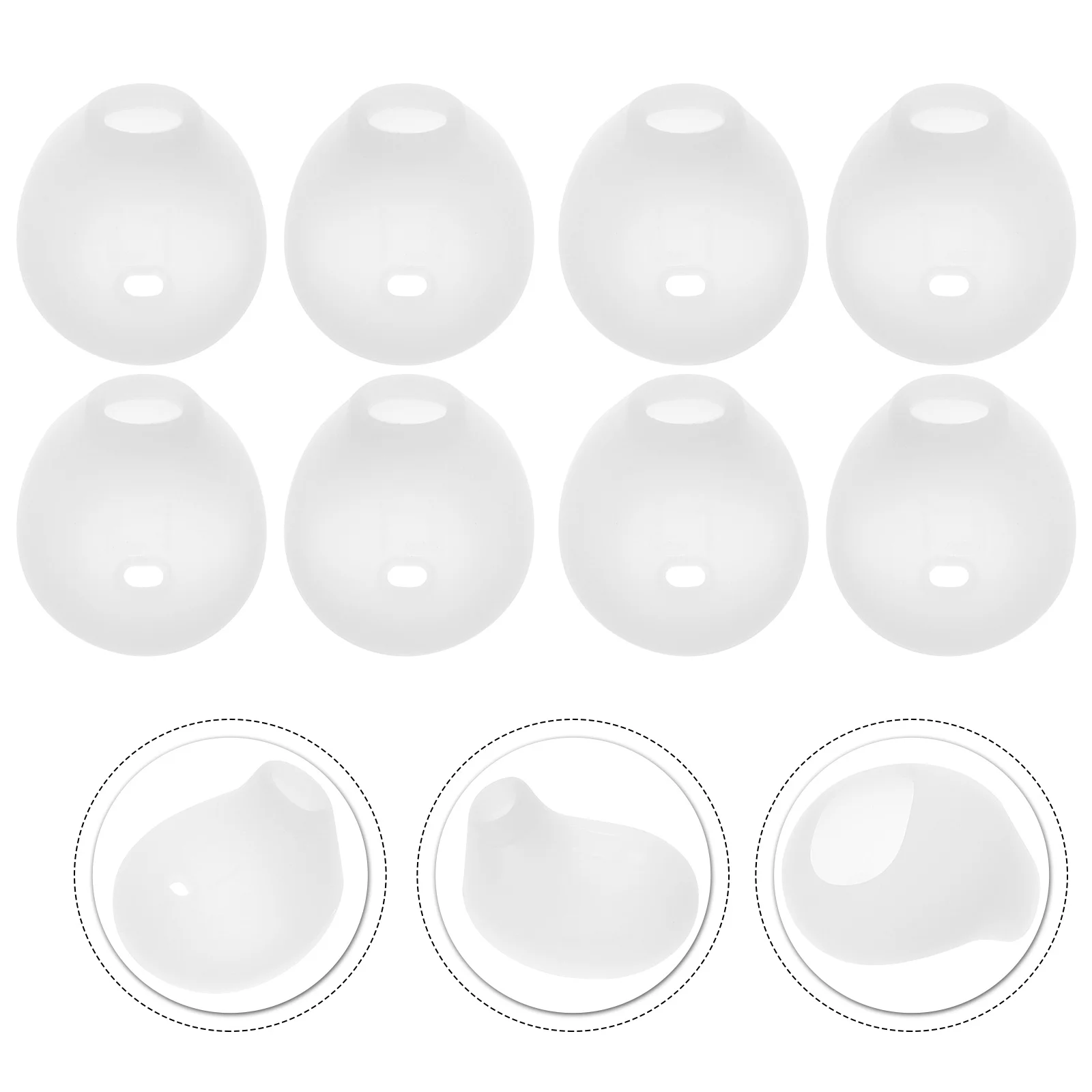 

10 Pairs Silicone Replacement Ear Buds Tips Earphone Protective Cover Earbuds Caps for S6 (White) earbuds cover