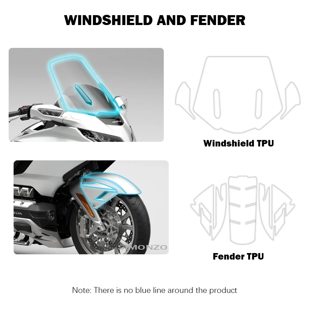 GL1800 Motorcycle Protective Film Invisible Car Cover For Honda Gold Wing 1800 GL1800 2023 Anti-scratch Protective TPU Motorcyc