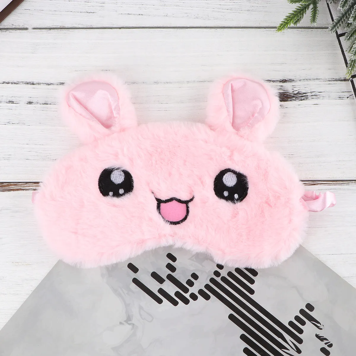 1Pcs Cartoon Rabbit Eye Cover Unicorn Design Comfortable Night Blindfold Sleep Mask Lightweight Breathable for Travel Nap Work