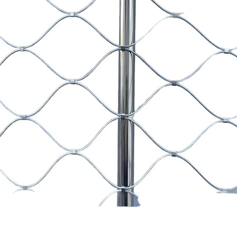 

High altitude courtyard anti fall net, staircase protection, animal cage, stainless steel anti fall net