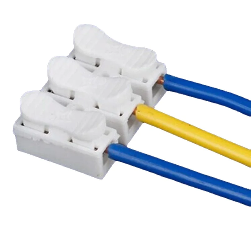 

50 Sets IEC Press Type PP Splice PlasticTerminal CH3 Connector ,Live/Null/Earth Fast Wire Connector for 0.5-3.5m2 Cable