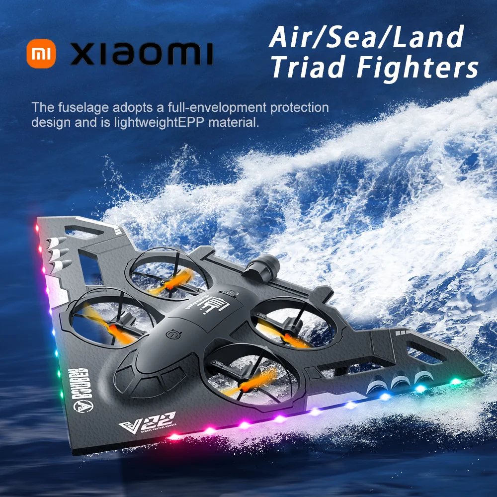 Xiaomi V22 RC Aircraft Water Land Air Three in One Plane Model Glider Toy Capable Aerial With Drone Birthday Presents Gifts New