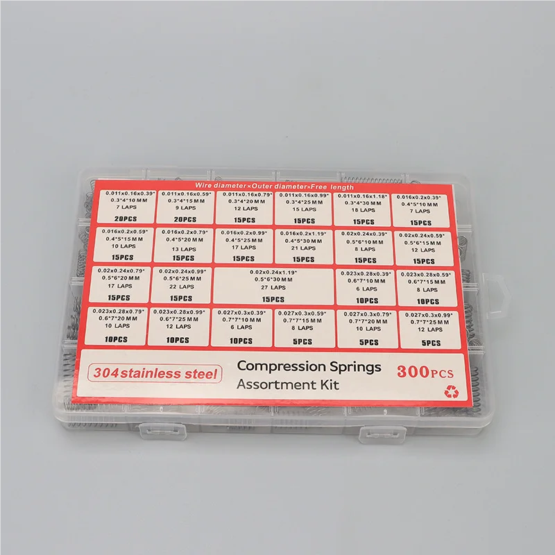 300PCS Premium Stainless Steel Compression Spring Assortment Kit: The Ultimate Resource for Mechanics, Engineers, and DIY Enthusiasts